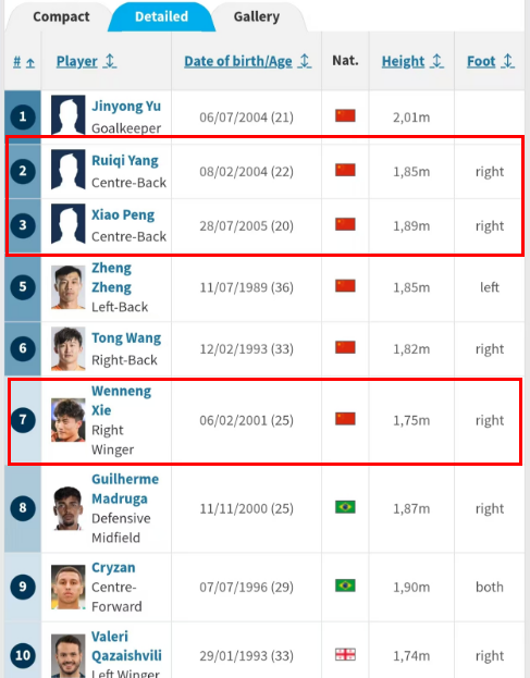 开云体育-德转更新泰山队35人名单，新外援号码确定，谢文能彭啸换号码